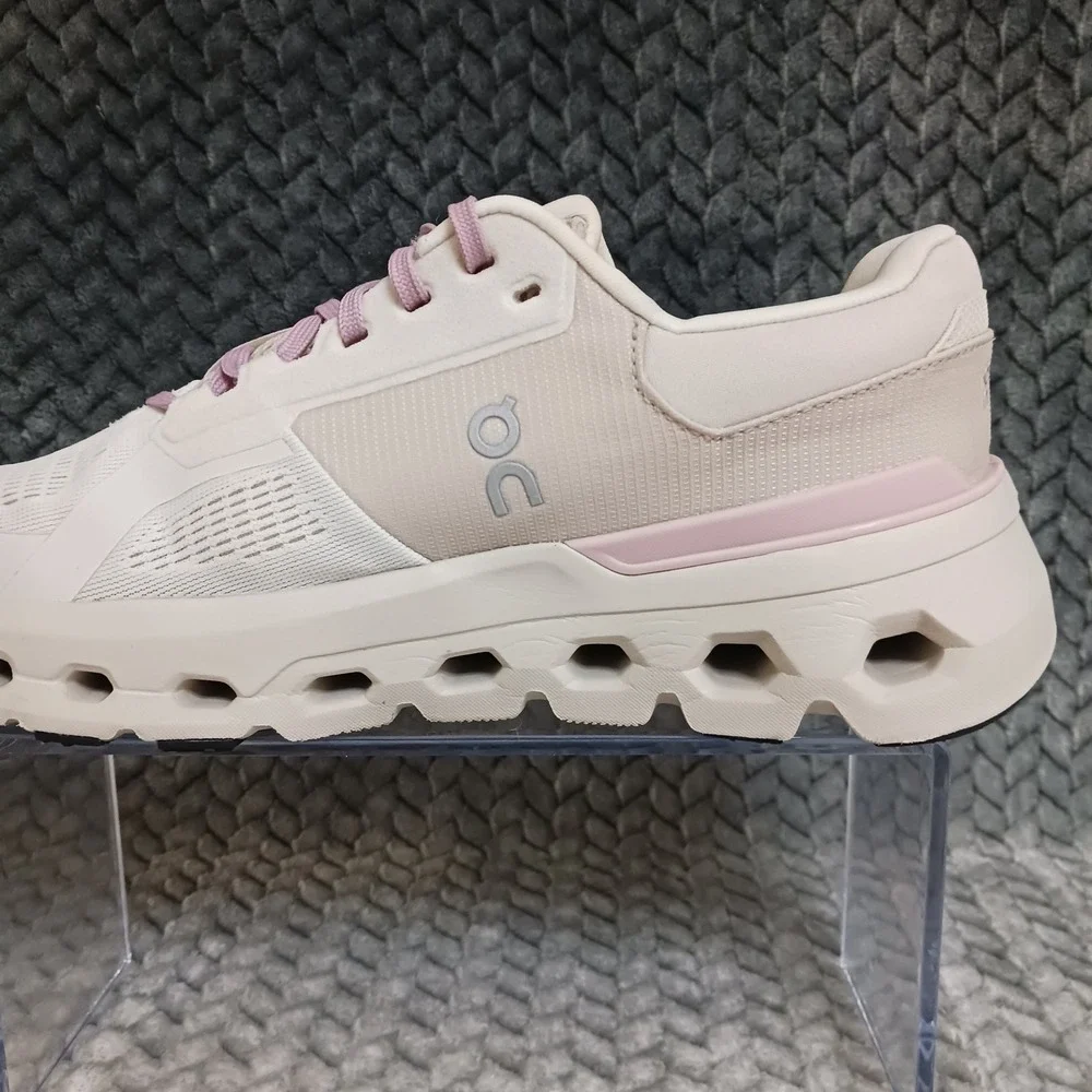 Once We Were Warriors Women's Athletic Trainers in White and Light Pink